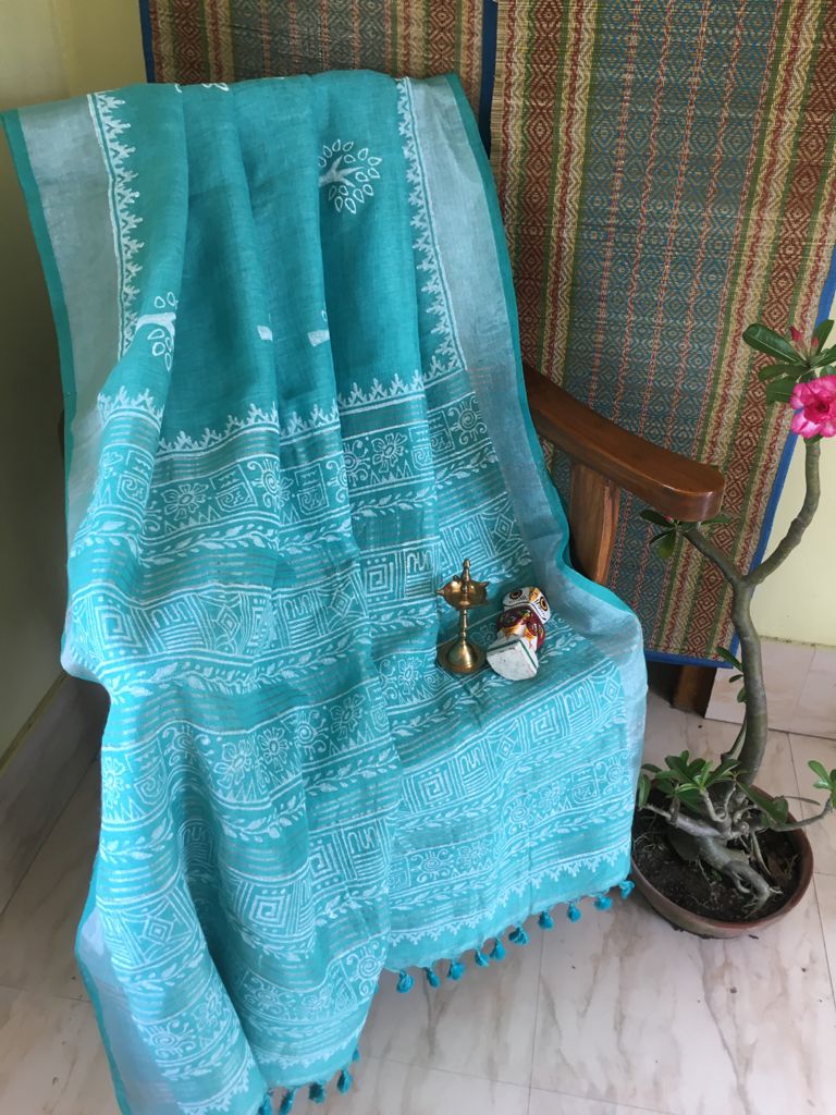 Block Printed Sarees - Buy Online in India | Earth Konnection