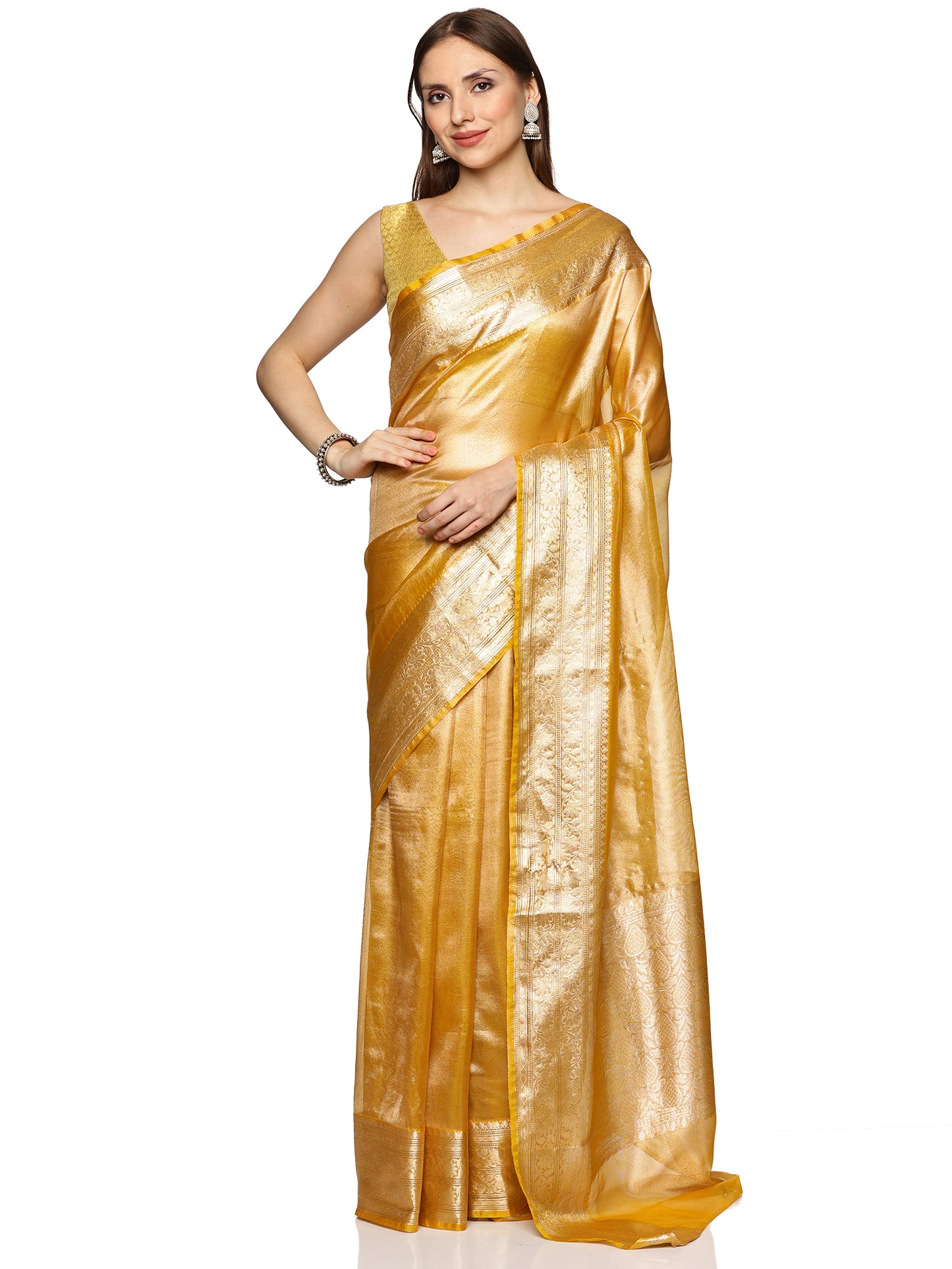 Golden Tissue Banarasi Saree
