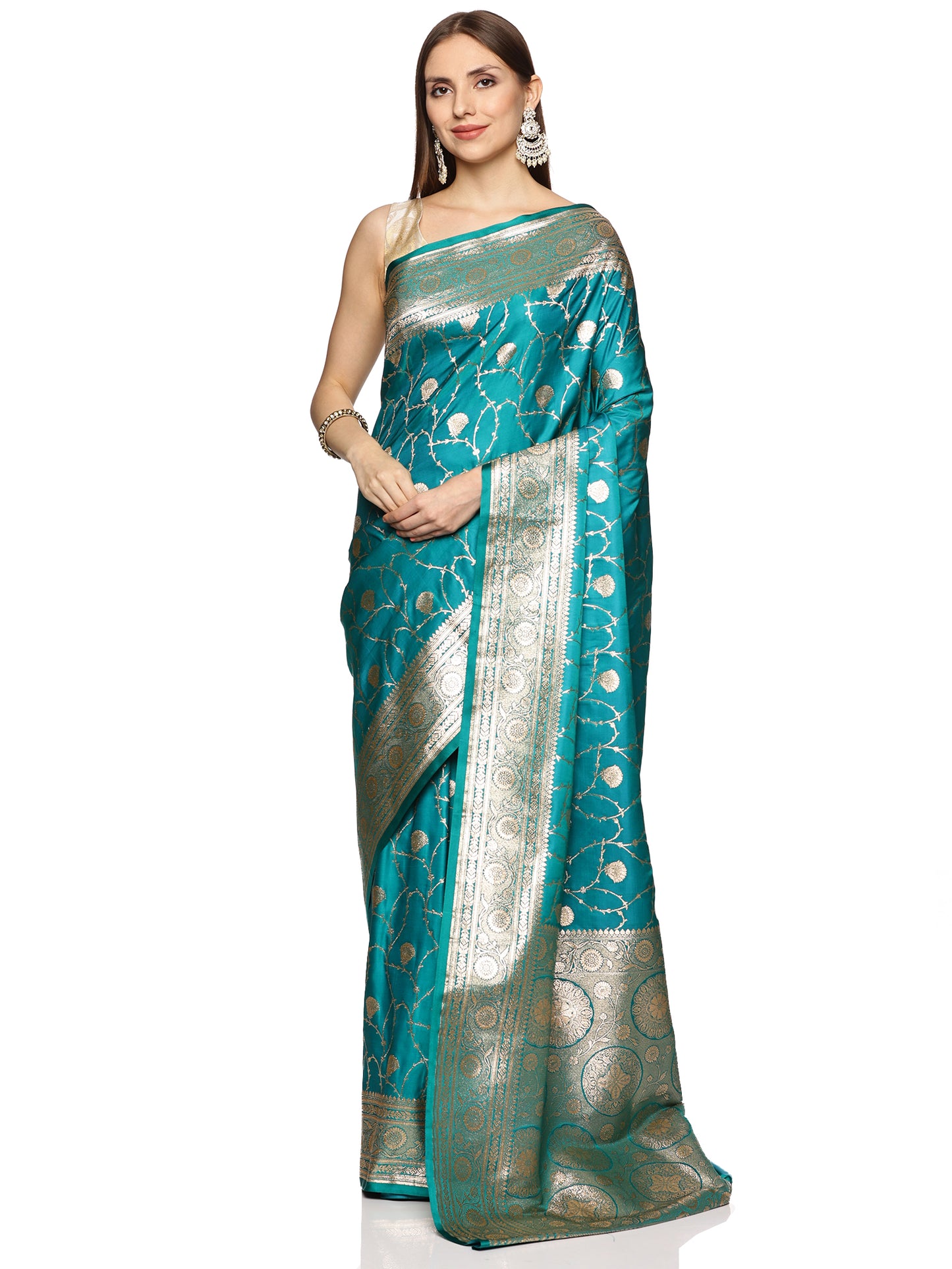 Blue Pure Banarasi Silk Saree