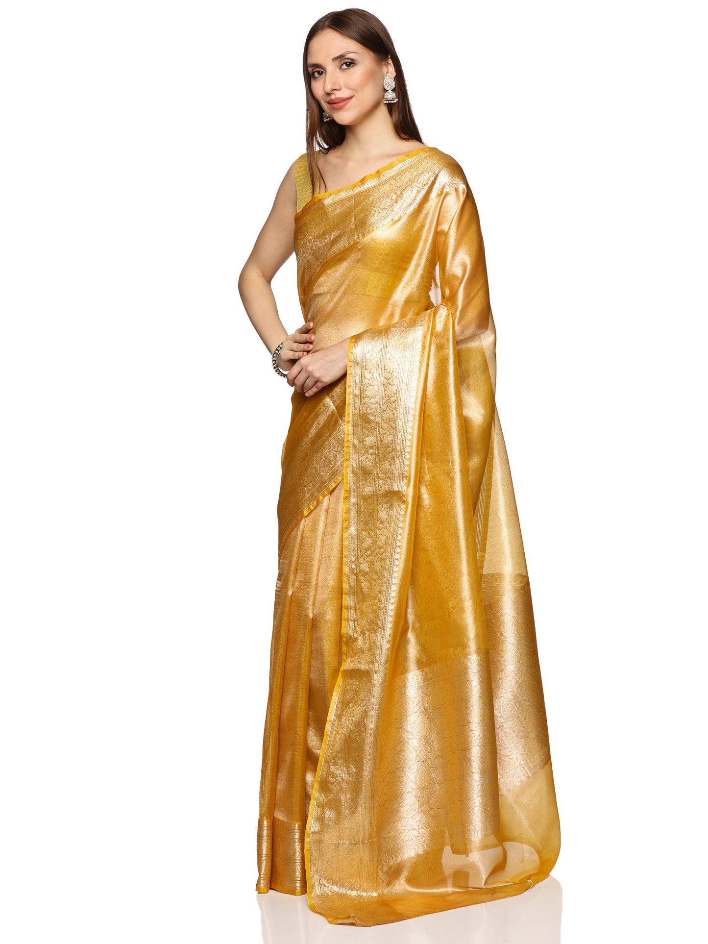 Golden Tissue Banarasi Saree