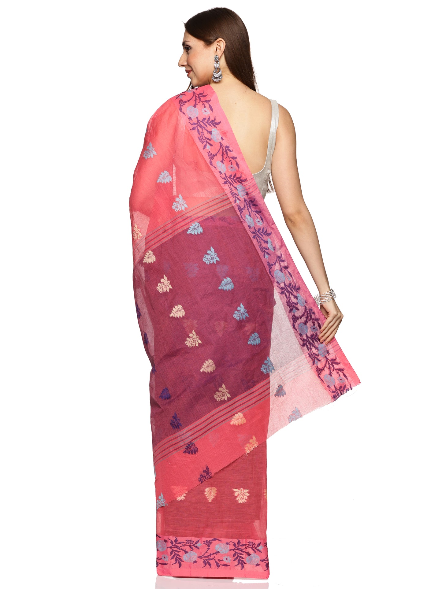 Pink Bengal Cotton Saree
