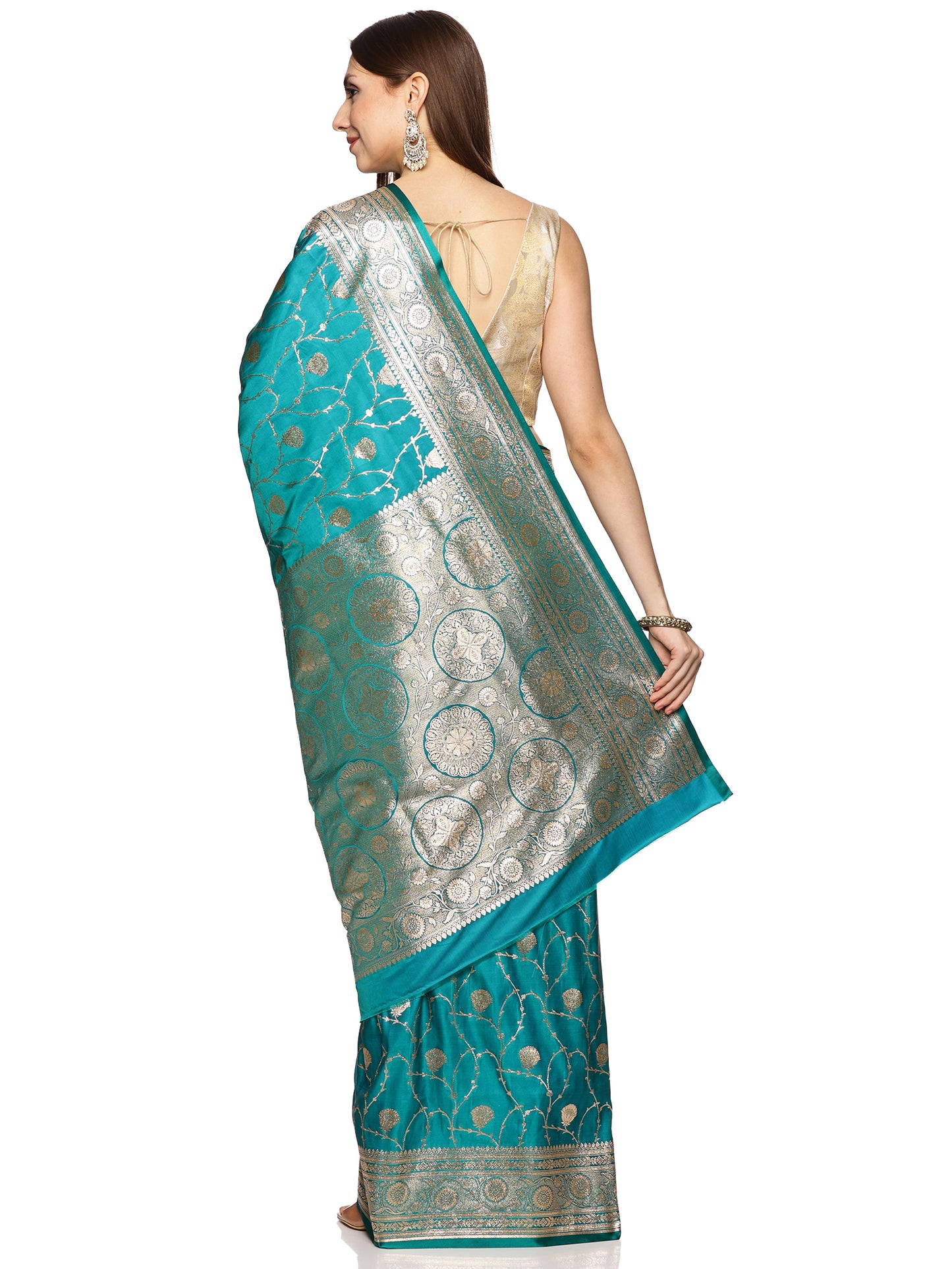 Blue Pure Banarasi Silk Saree