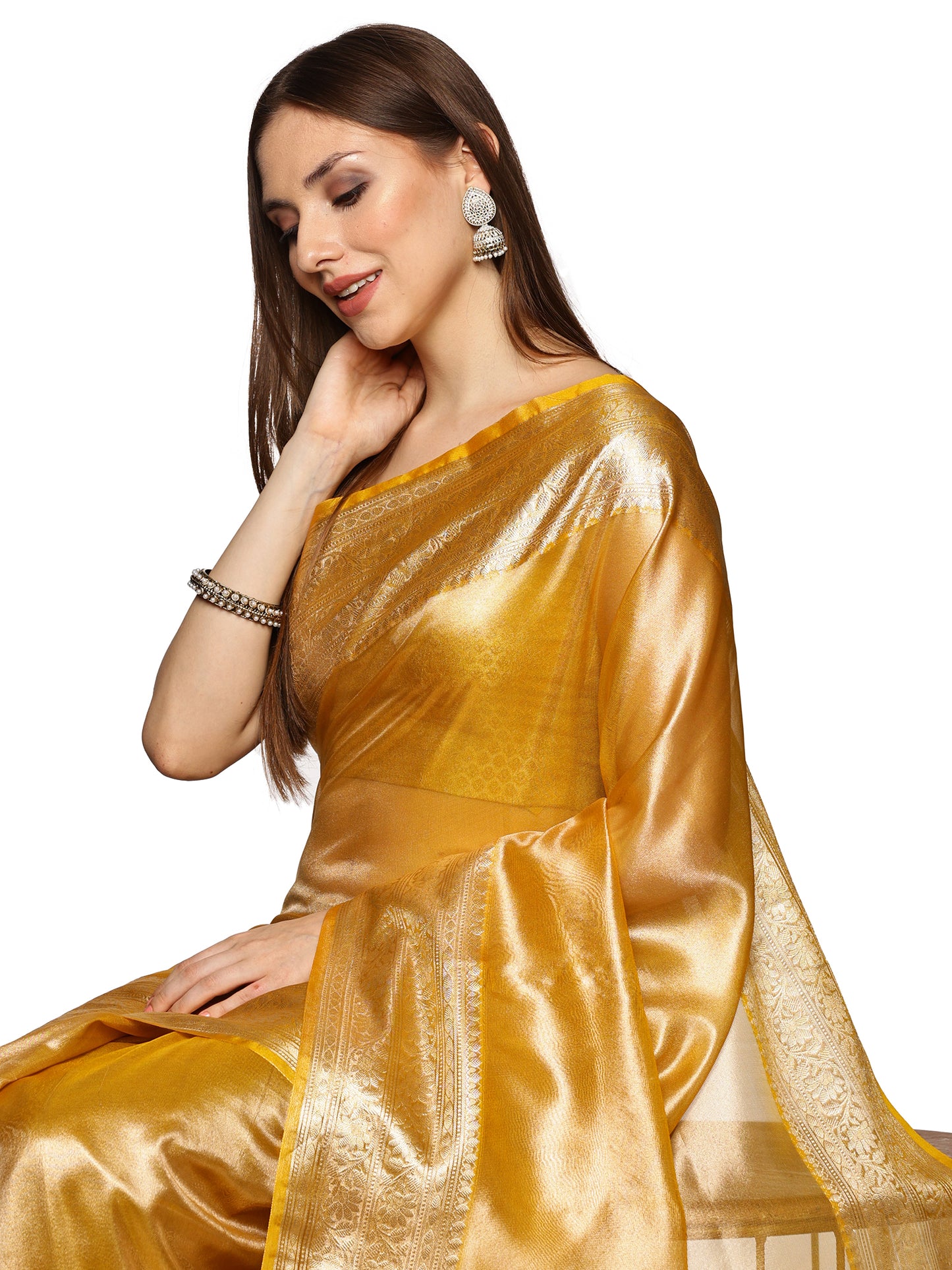 Golden Tissue Banarasi Saree