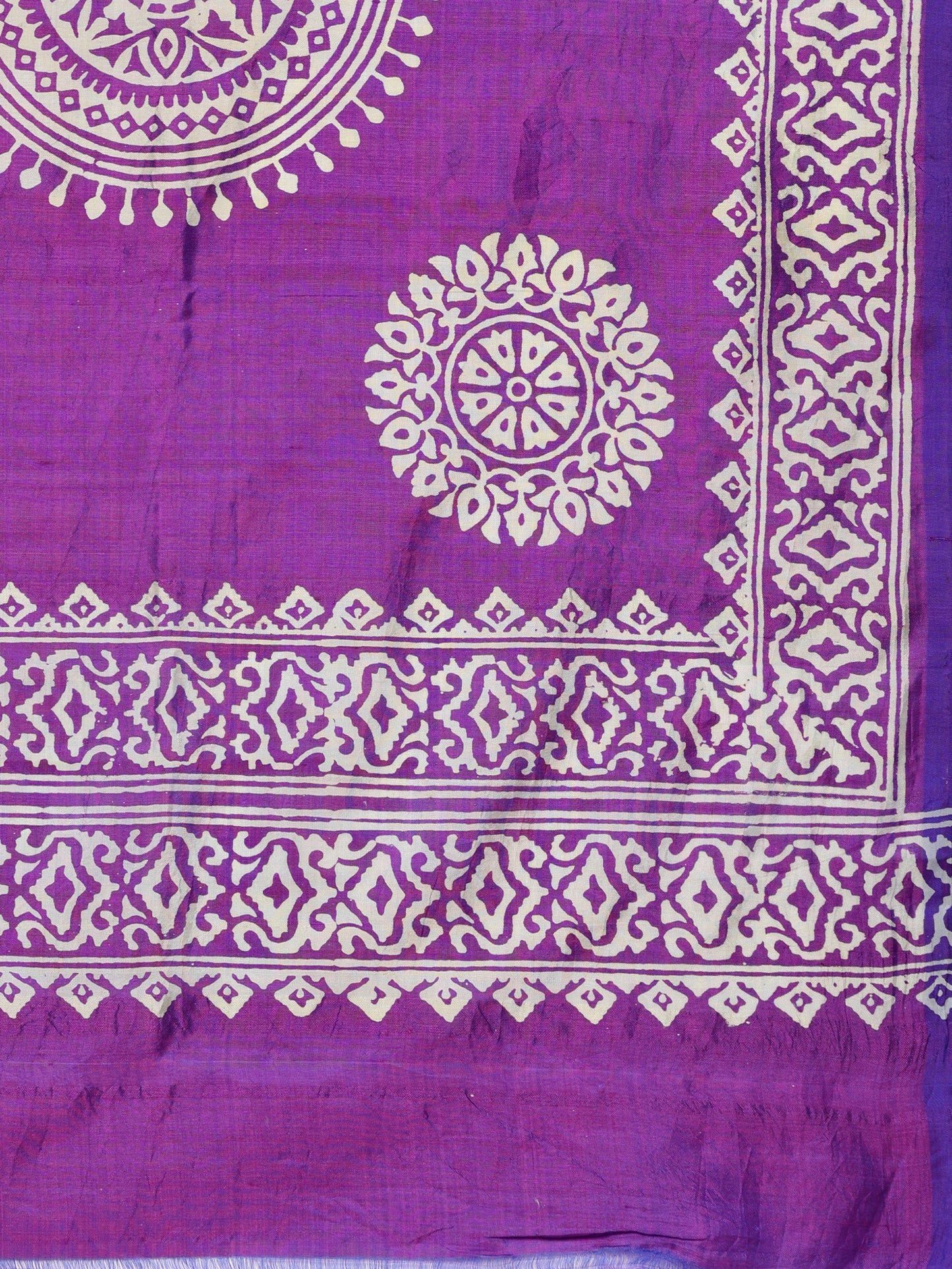 Purple Bishnupur Silk Saree
