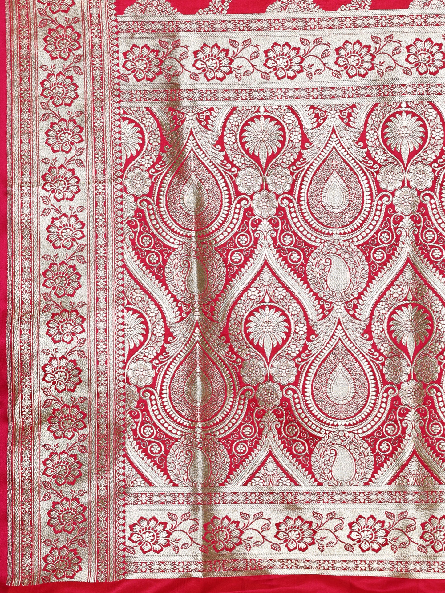 Red Pure Silk Banarasi Saree