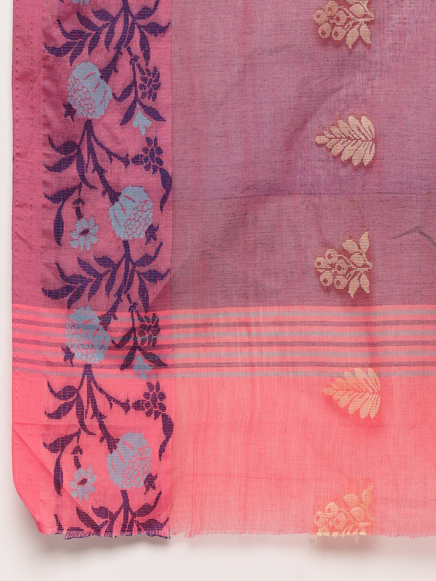 Pink Bengal Cotton Saree