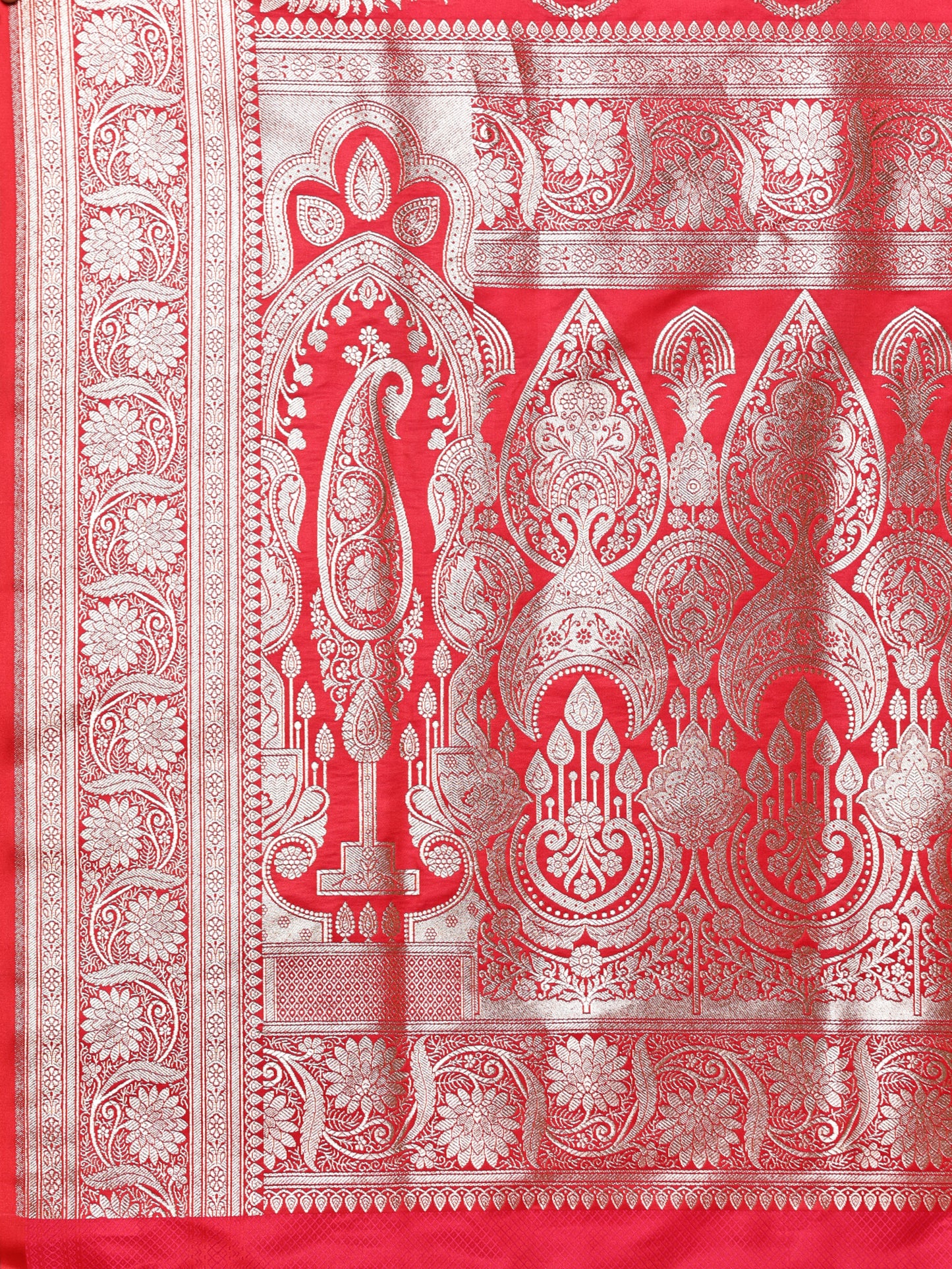Red Pure Silk Banarasi Saree