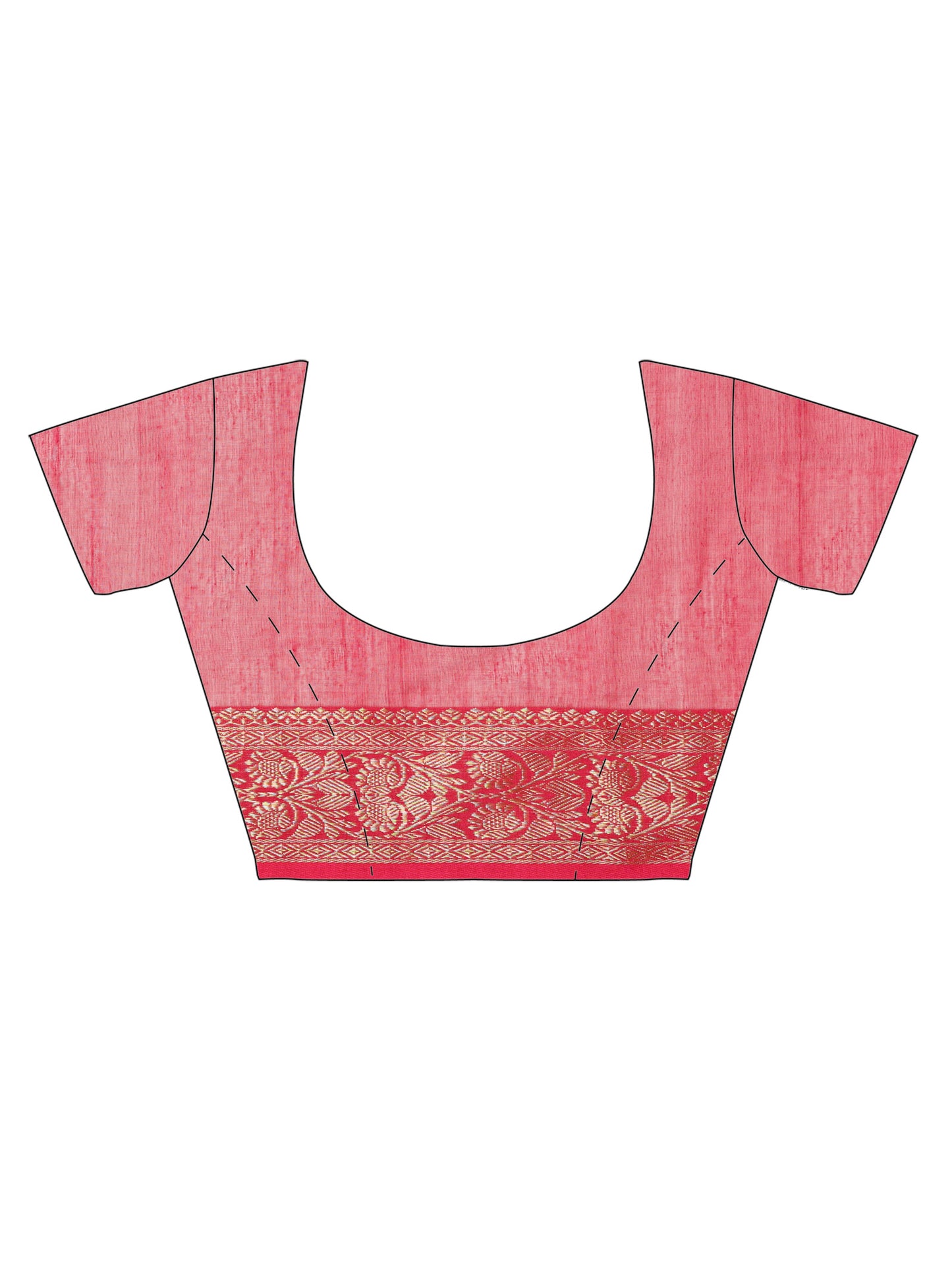 Purple Red Muslin Silk Jamdani Saree