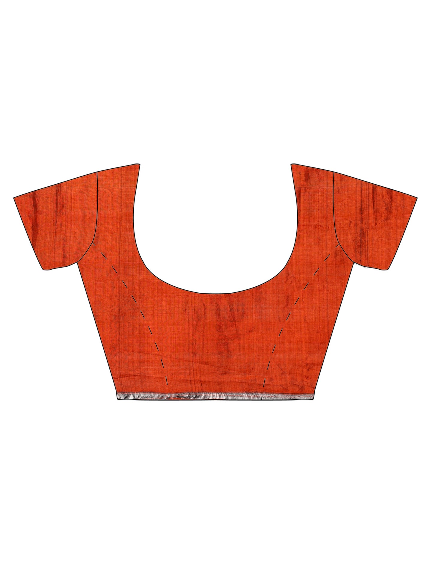 Orange Bishnupur Silk Saree