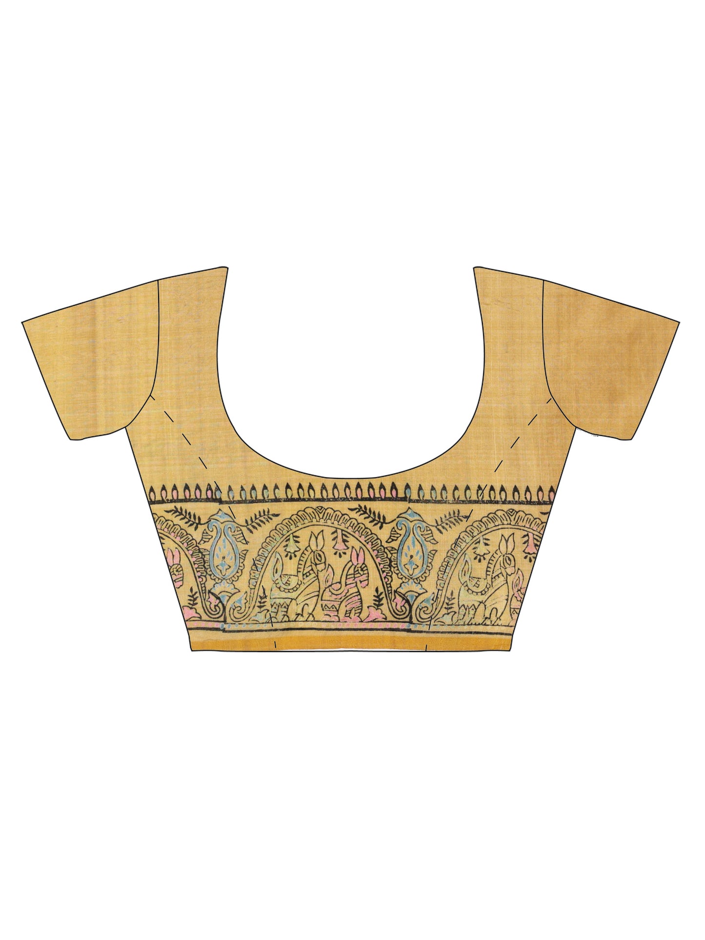 Gold Bishnupur Silk Saree