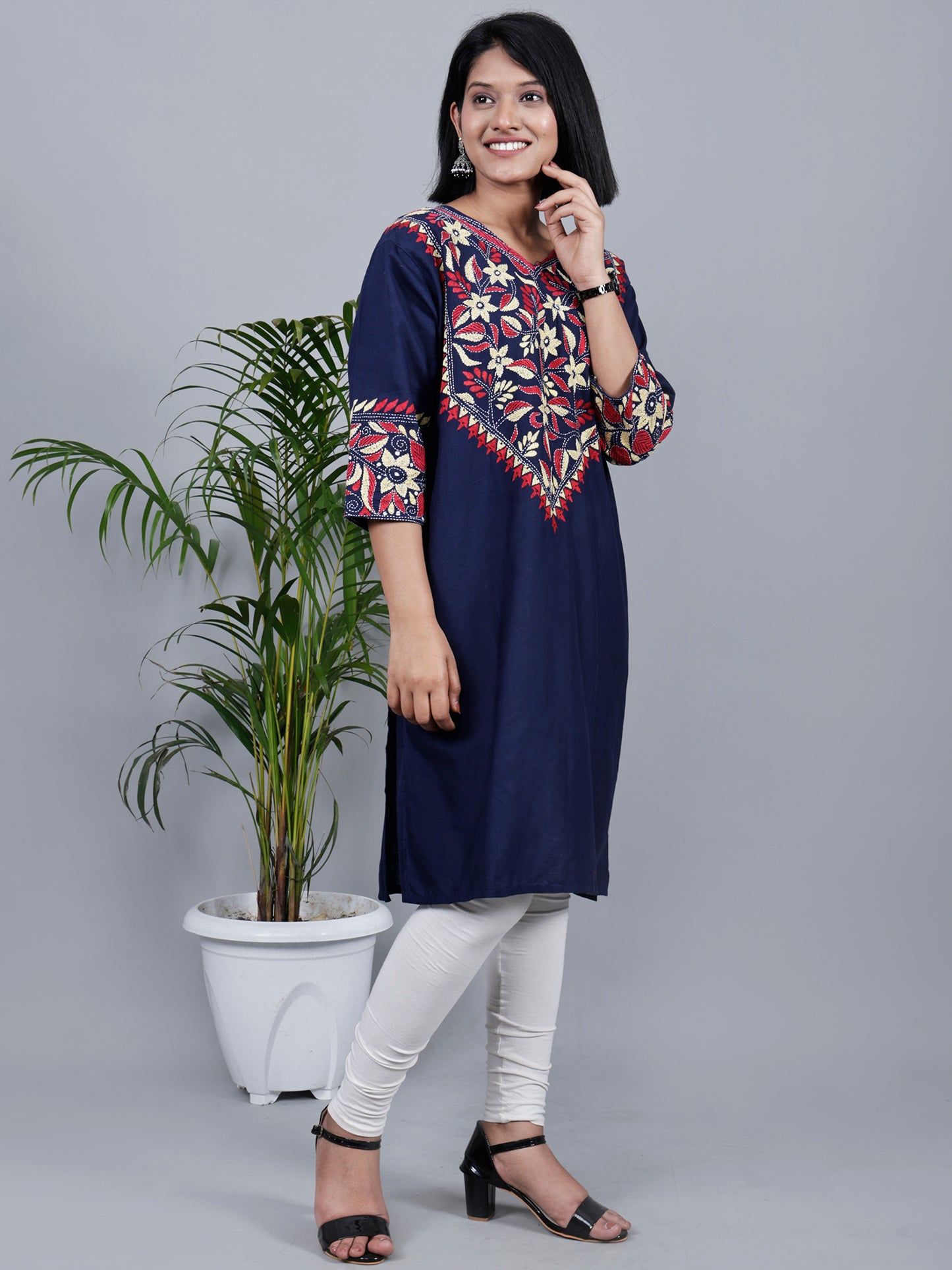 Kantha Kurta Blue