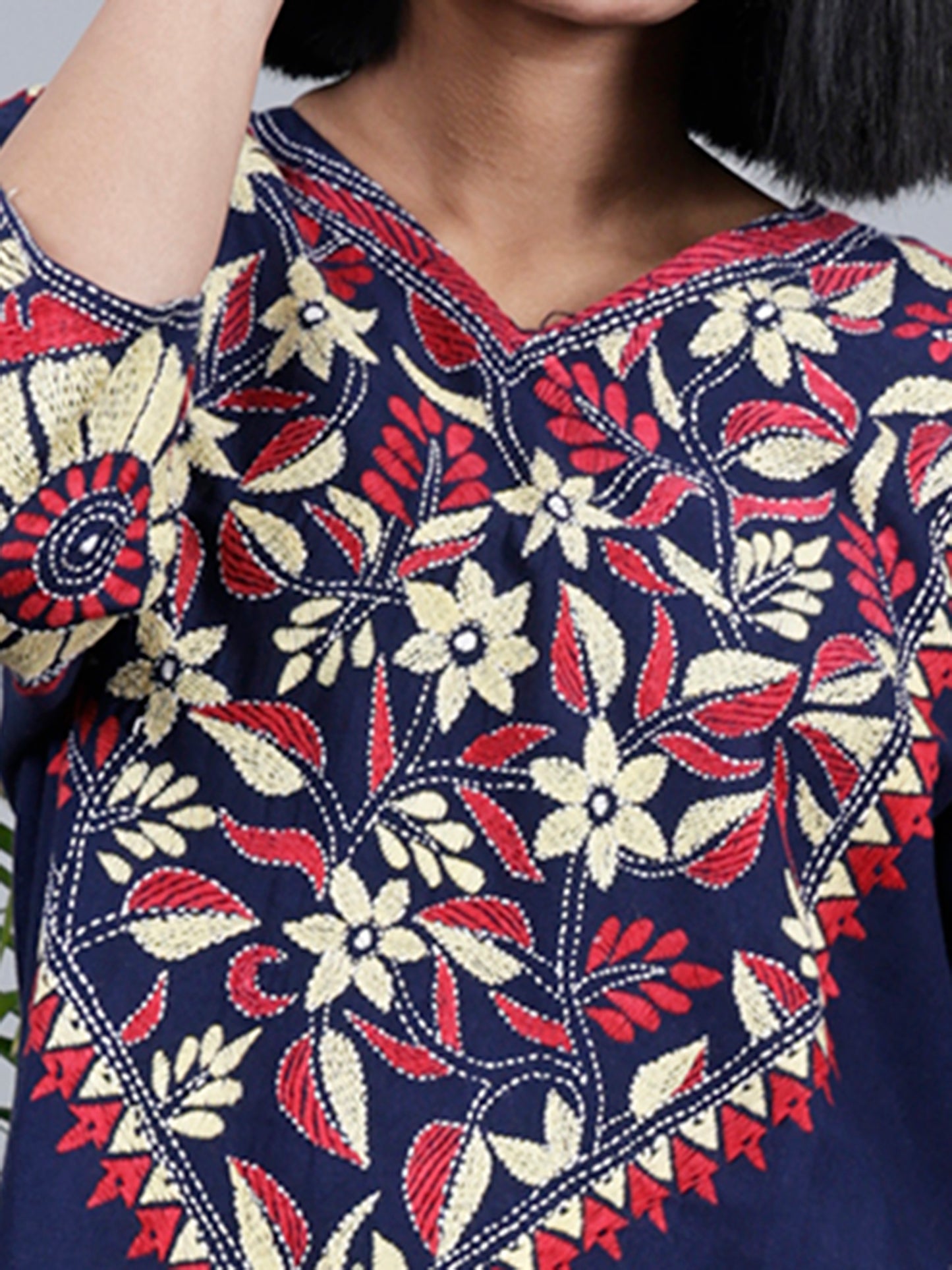 Kantha Kurta Blue