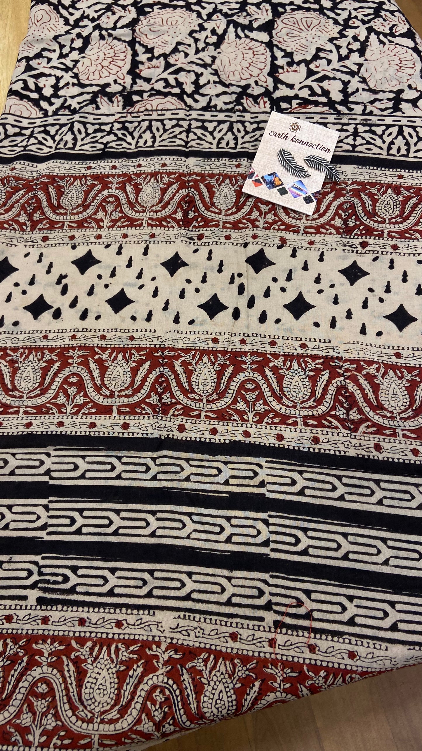 HAND BLOCK PRINTED MULMUL COTTON SAREE