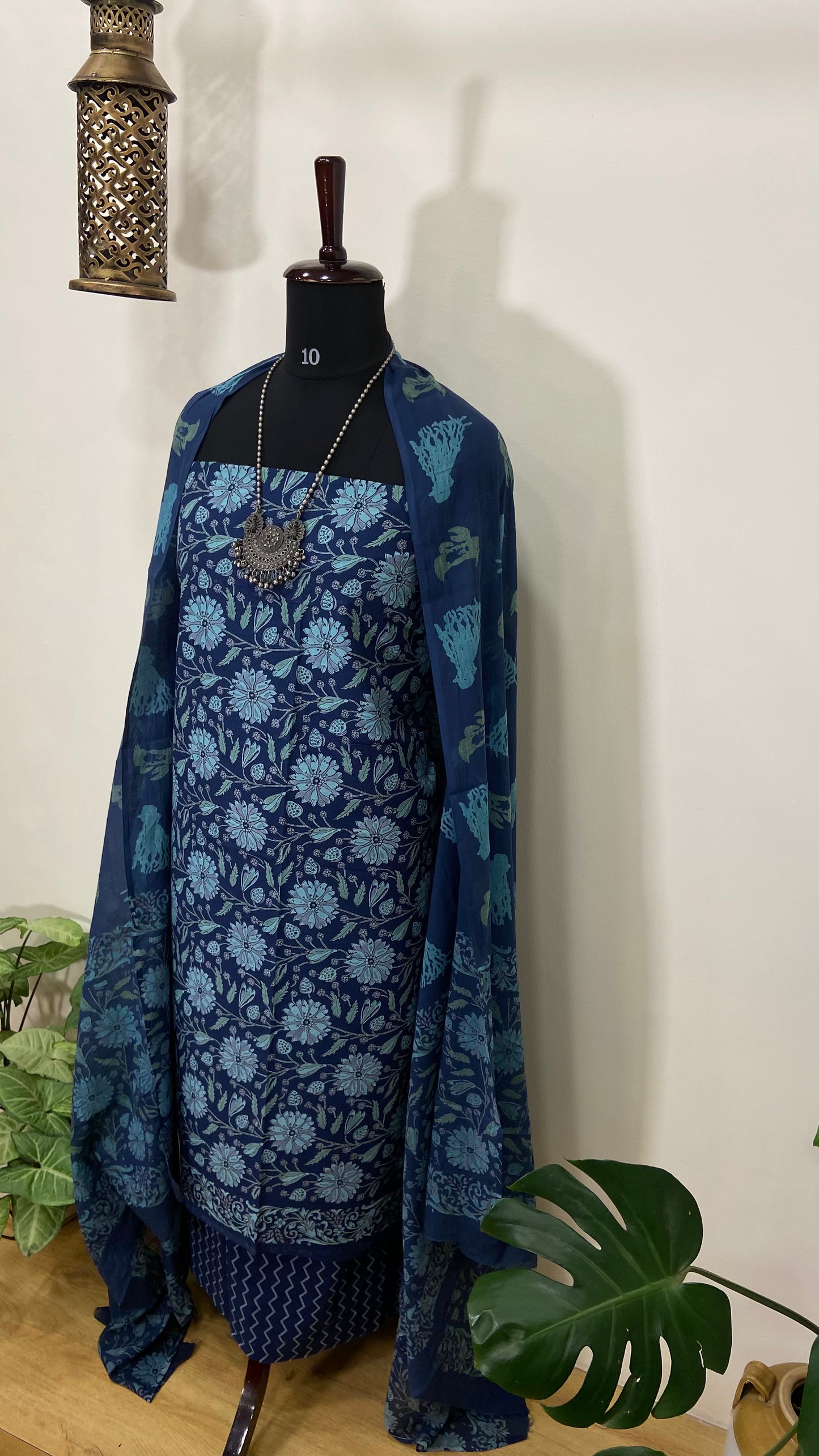 Cotton printed kurta suit