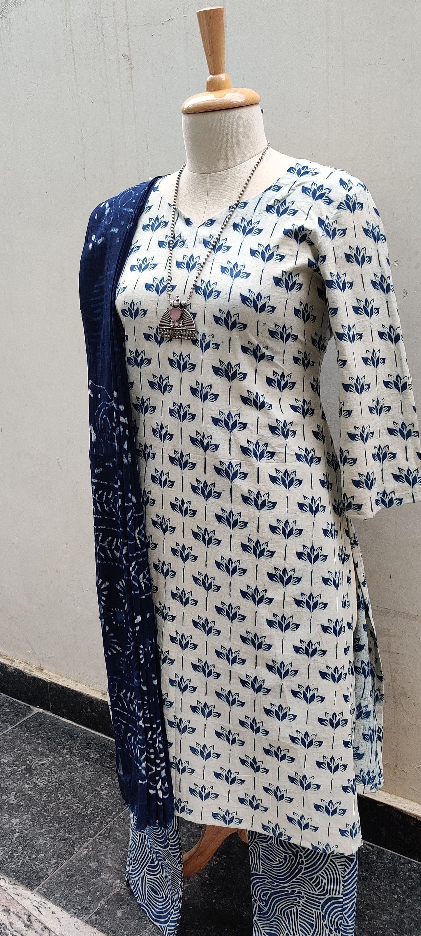 COTTON BLOCKPRINTED KURTA SET