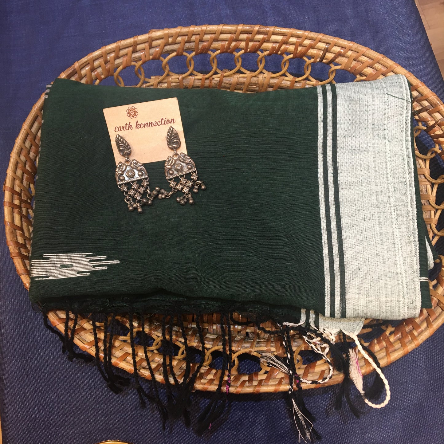 Khadi cotton jamdani saree