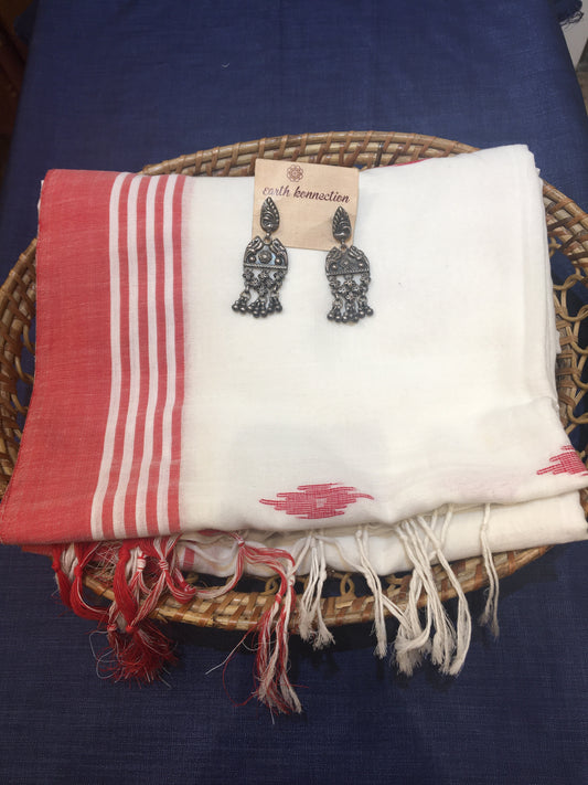 Khadi cotton jamdani saree