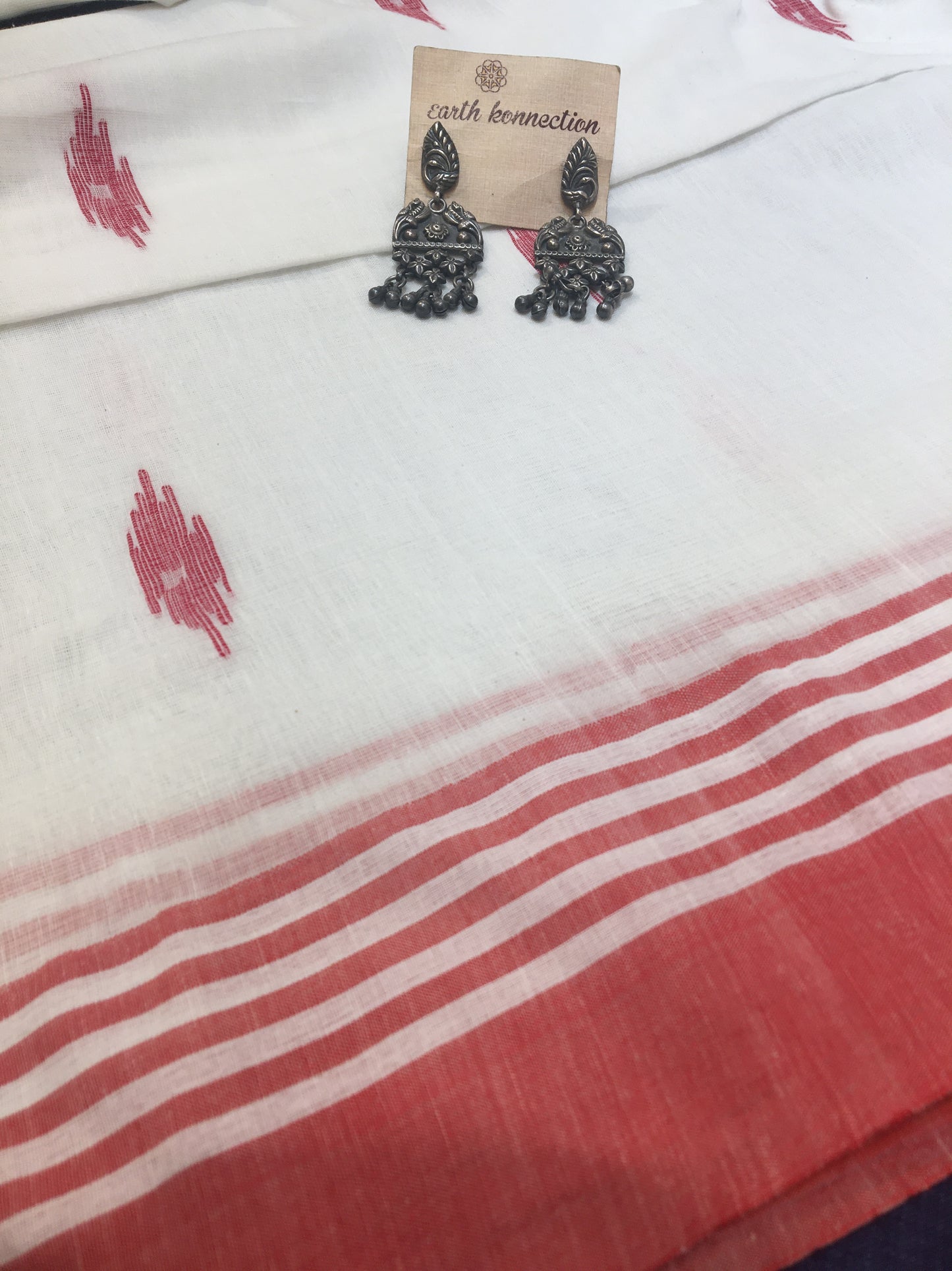 Khadi cotton jamdani saree