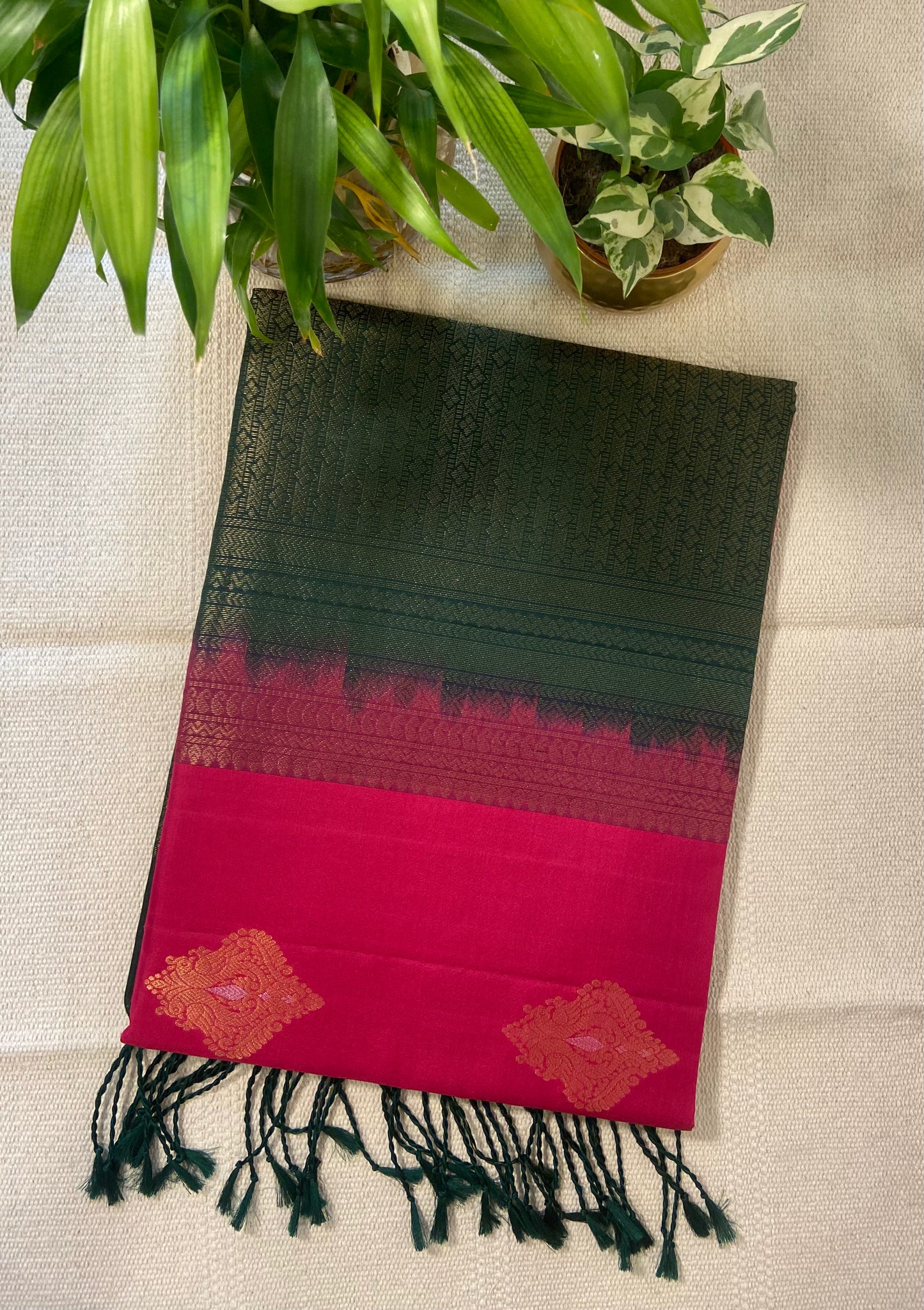 Pure kanjivaram silk butta saree
