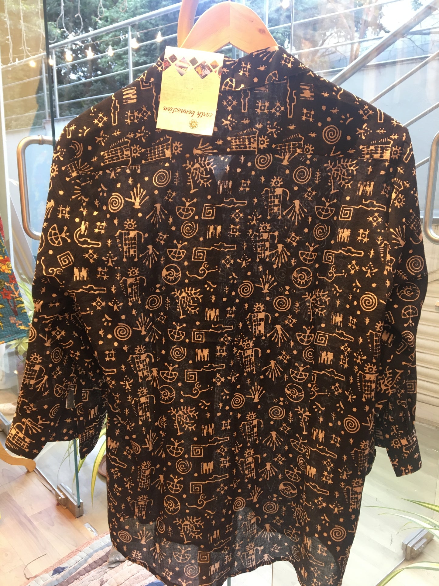 Block printed cotton shirt