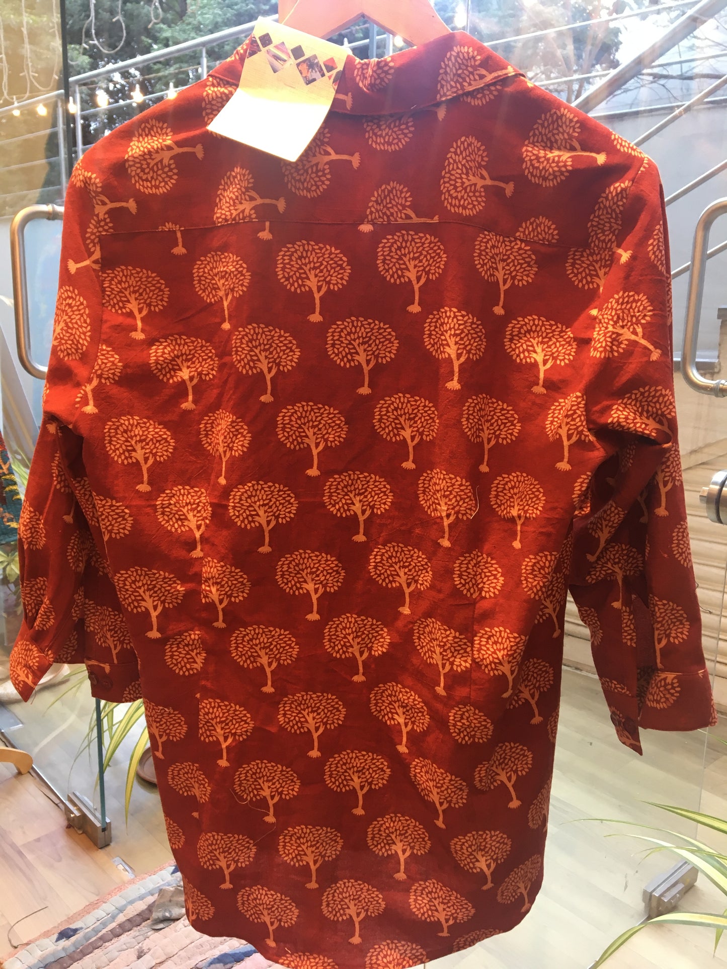 BLOCK PRINTED COTTON SHIRT
