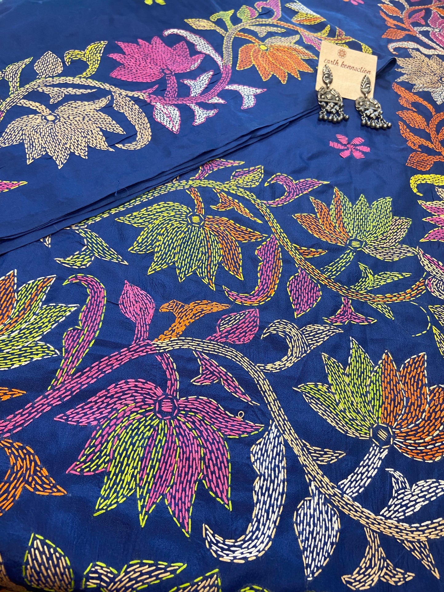 Hand embroidry kantha saree