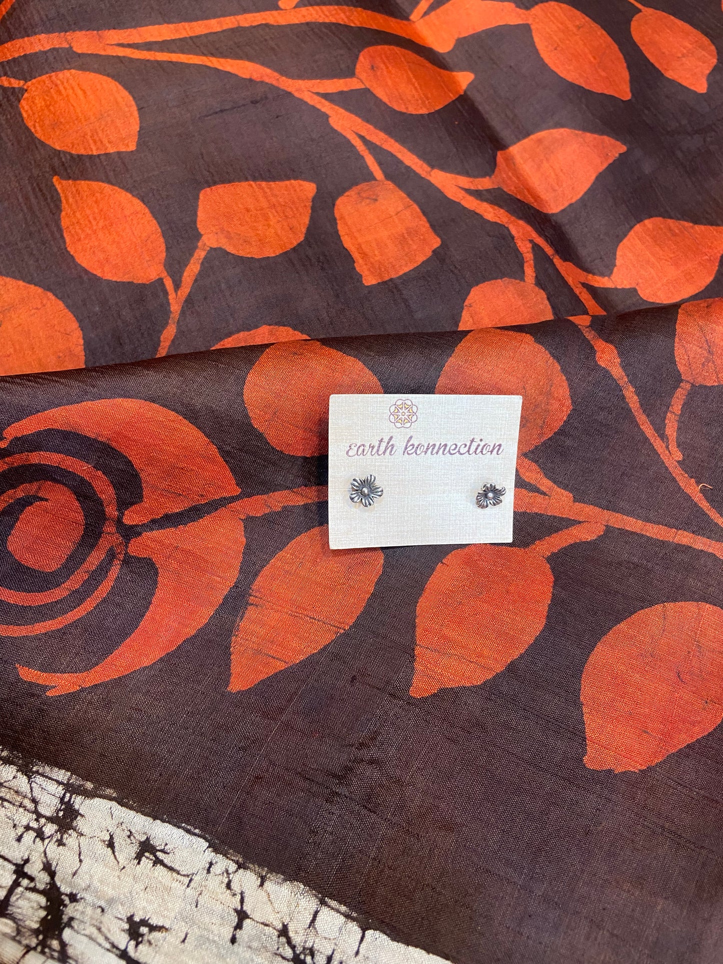 Hand painted batik Silk saree