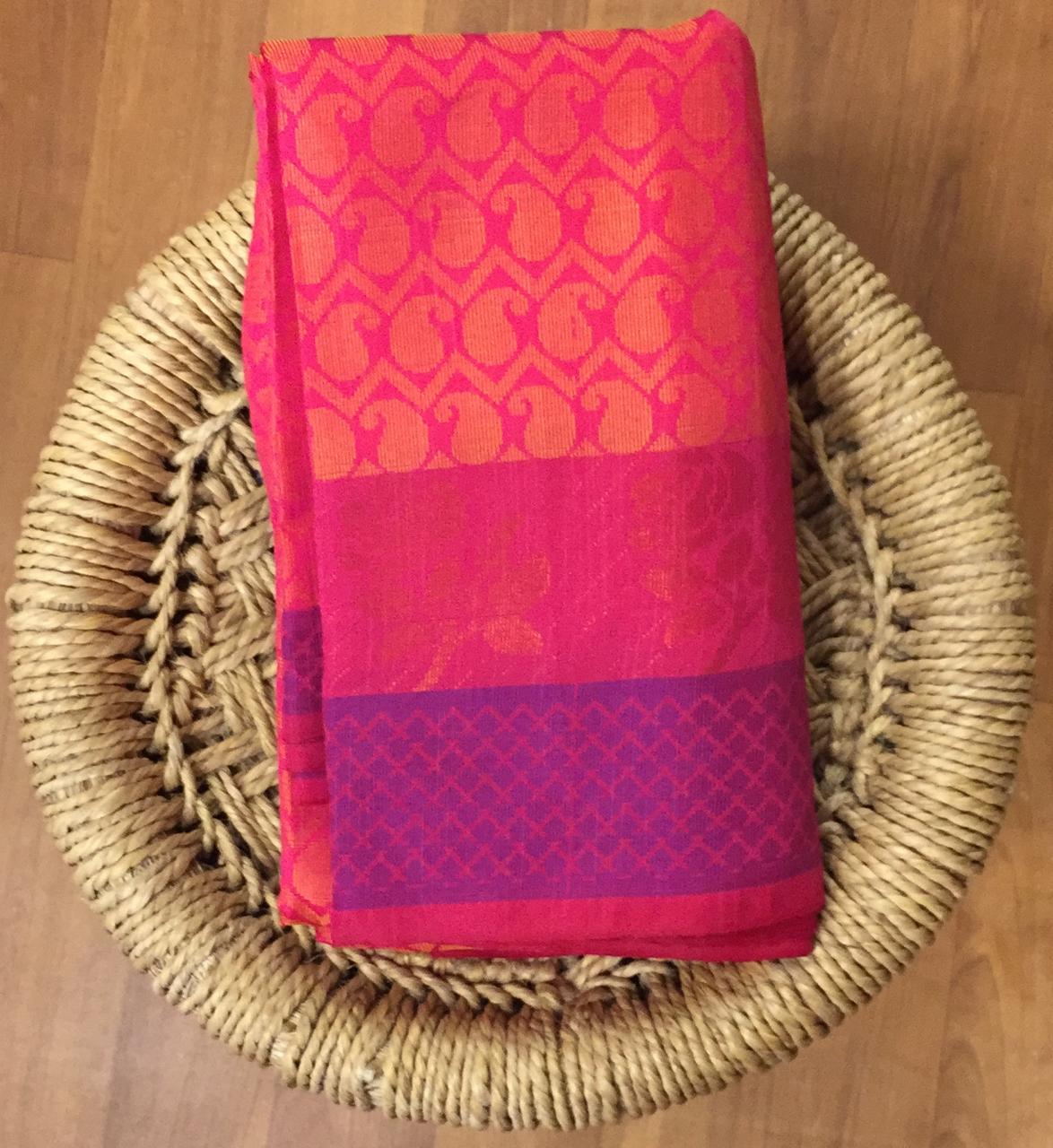 Cotton Silk Brocade Saree