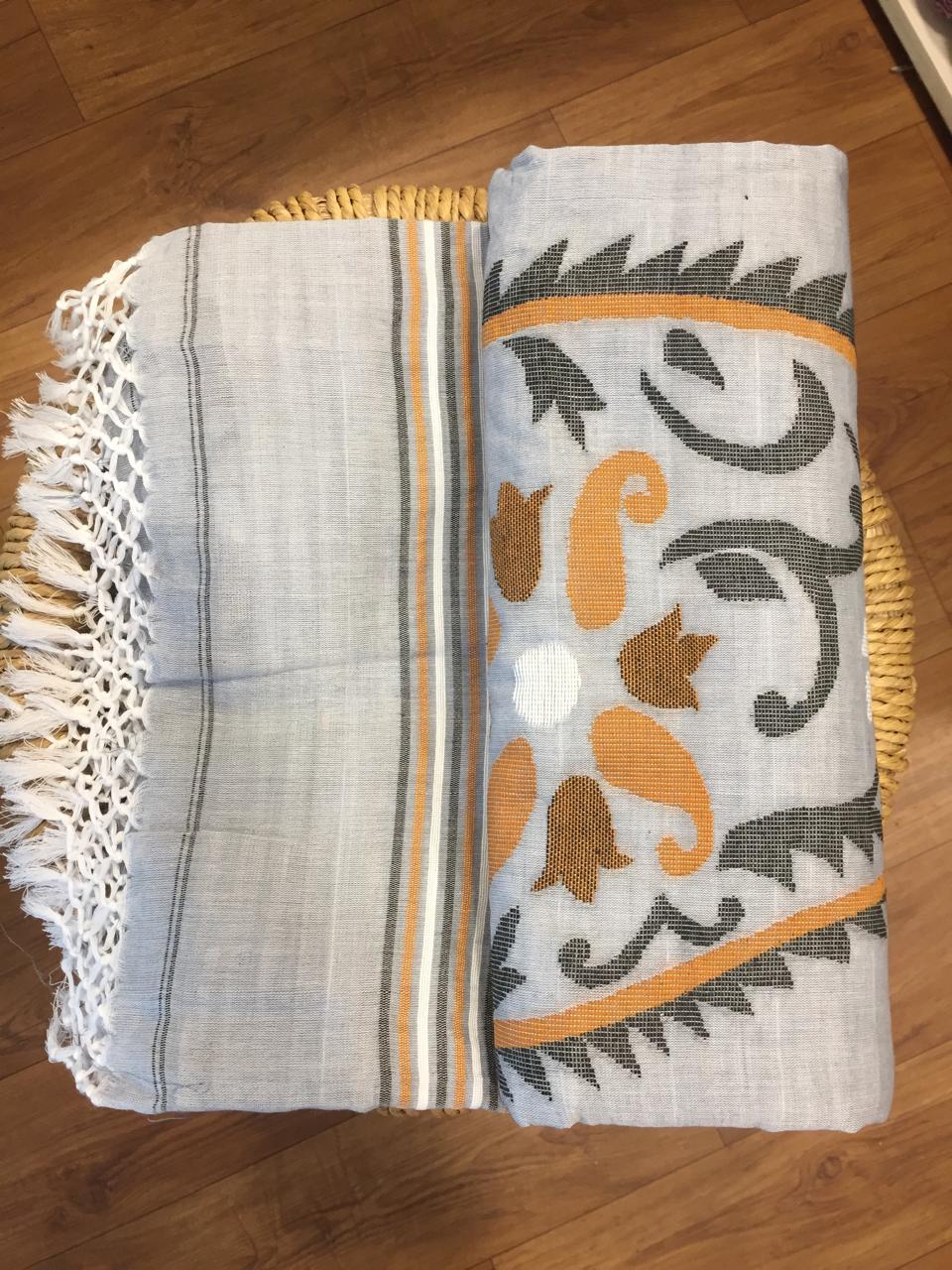 Alloverwork Khadi Saree