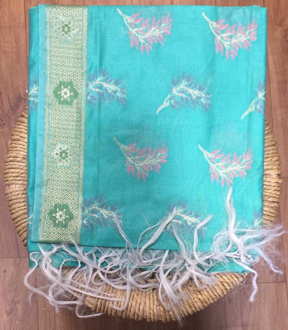 Chanderi Silk Alfi Meenakari