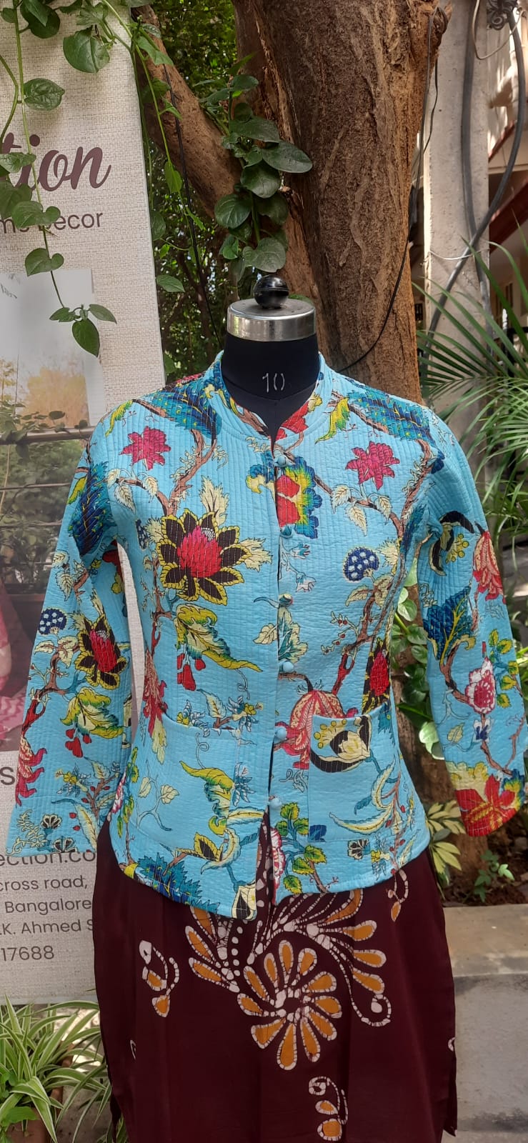 Printed reversible quilted Jacket