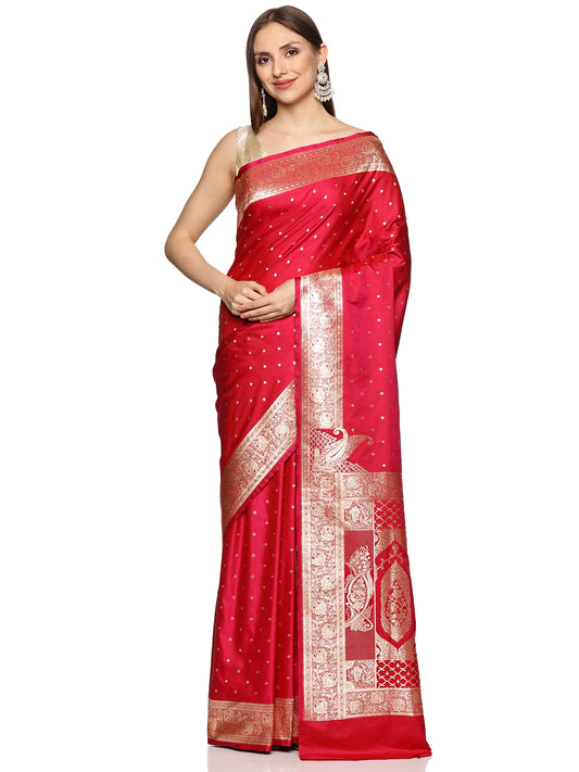 Red Pure Silk Banarasi Saree