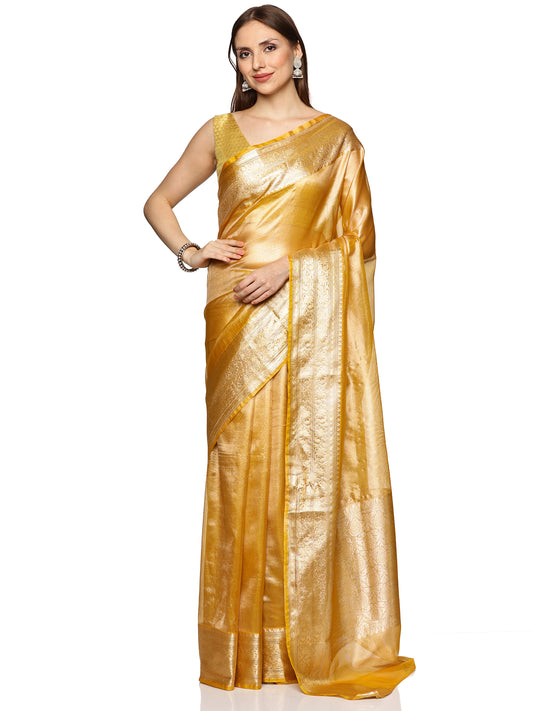 Golden Tissue Banarasi Saree