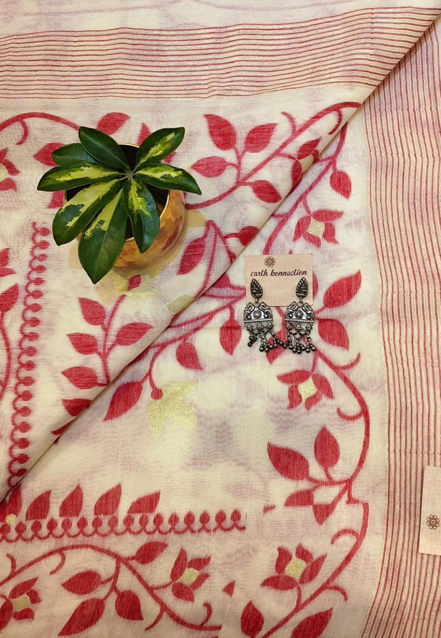 Cotton jamdani saree