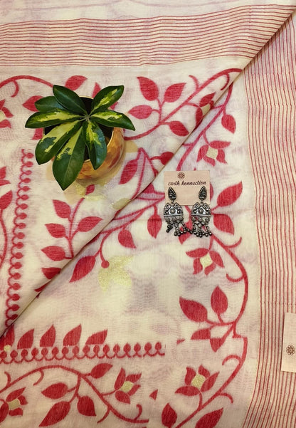Cotton jamdani saree
