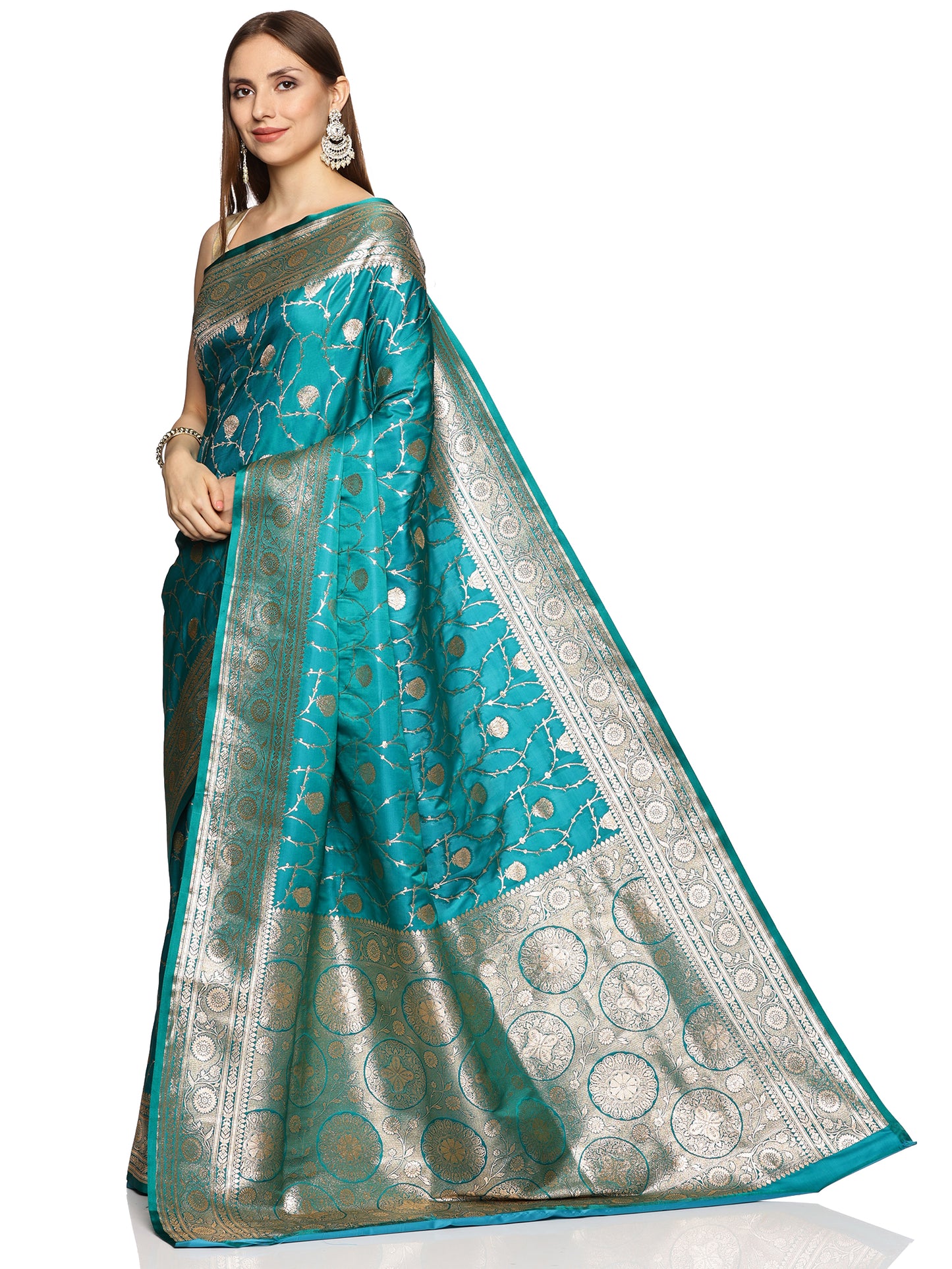Blue Pure Banarasi Silk Saree