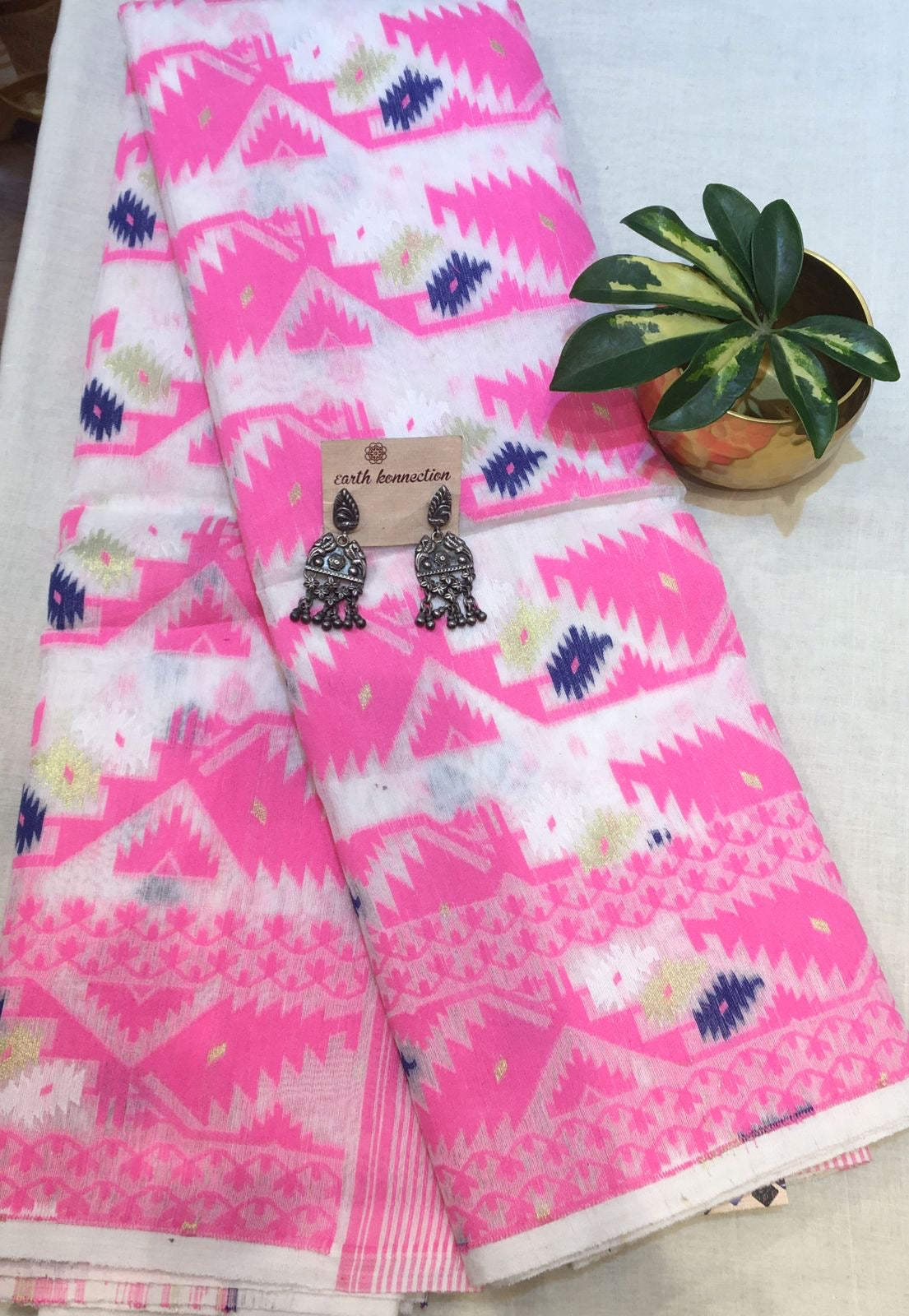 Cotton jamdani saree