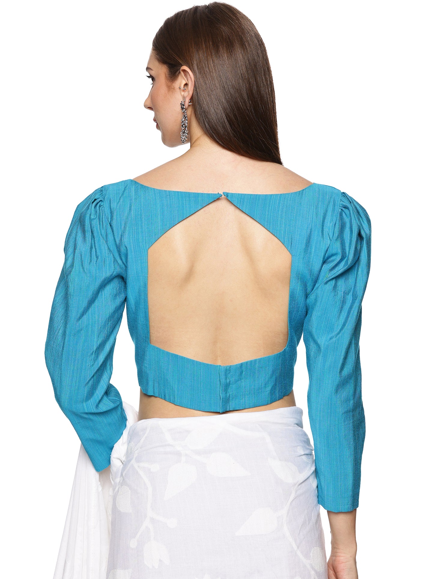 Blue full sleeve blouse