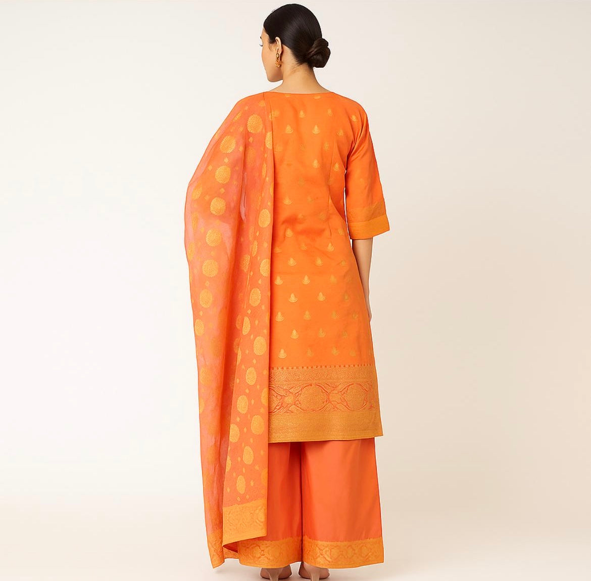 Chanderi kurta suit
