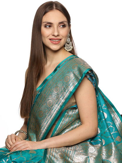Blue Pure Banarasi Silk Saree