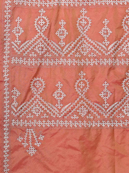 Pink Handloom Khadi Cotton Saree