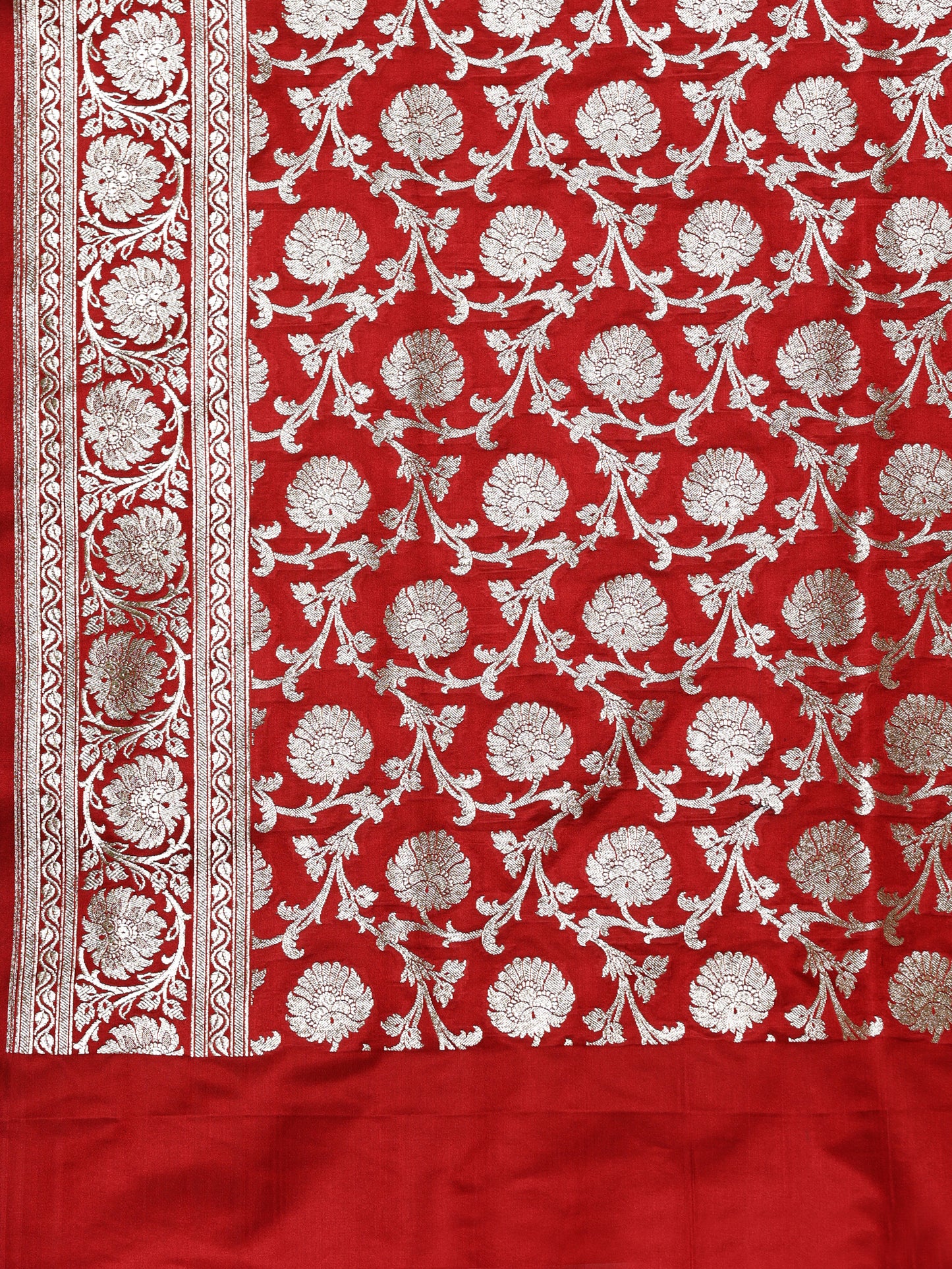 Red Pure Silk Banarasi Saree