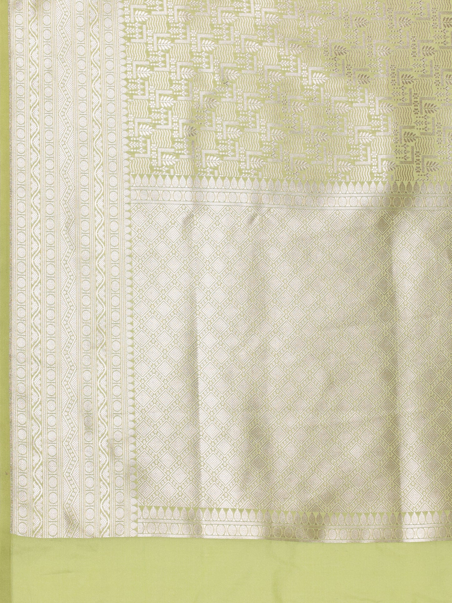 Light Green Pure Silk Tanchoi Brocade Banarasi Saree