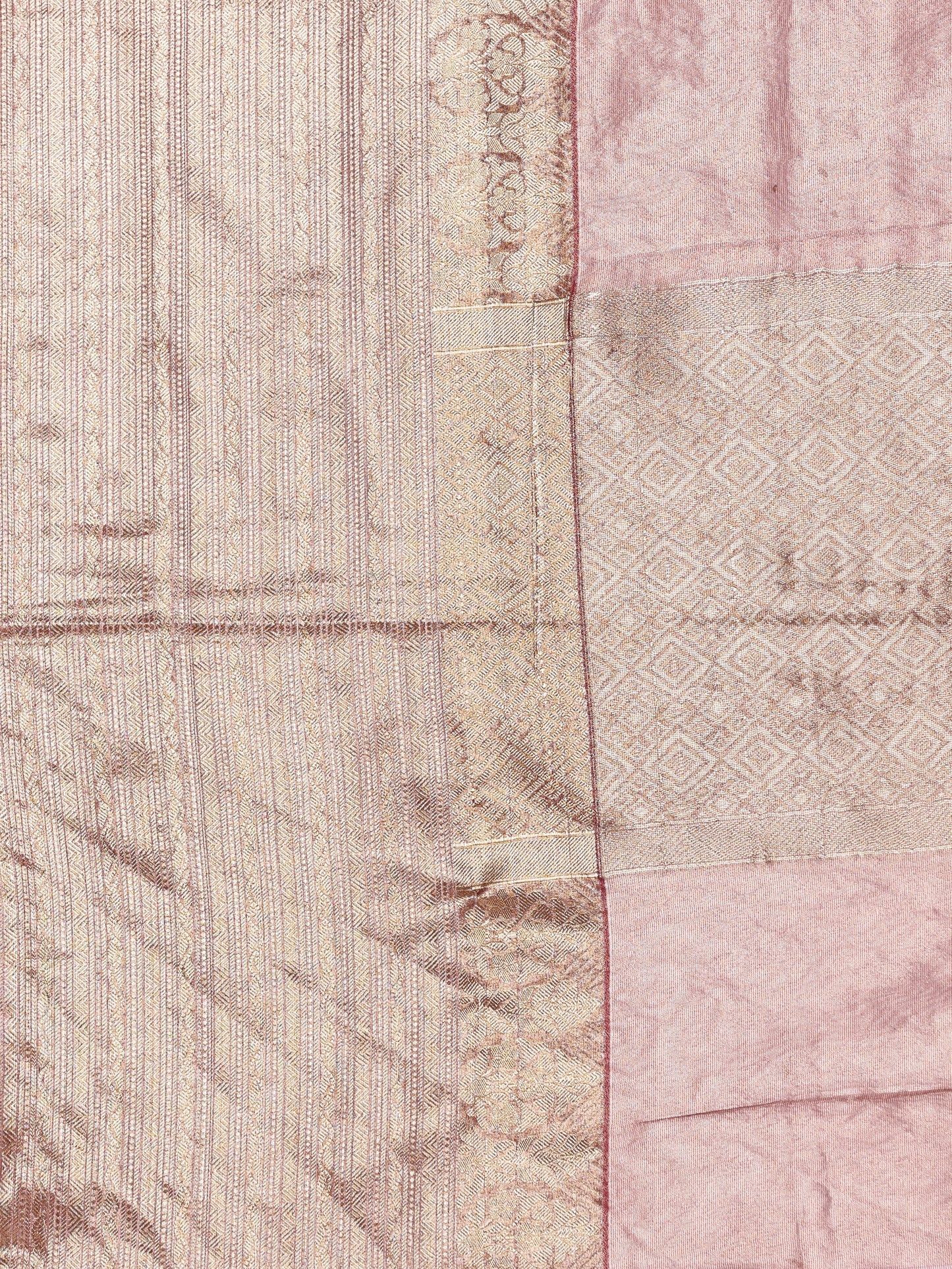 Pink and Gold Tissue Banarasi Saree