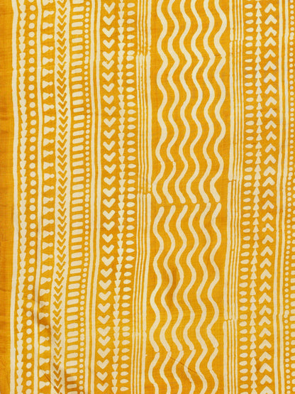 Yellow Bishnupur Silk Saree