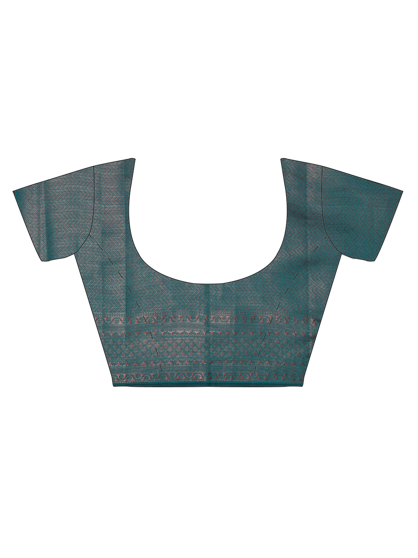 Blue Cotton Silk All Over Jari