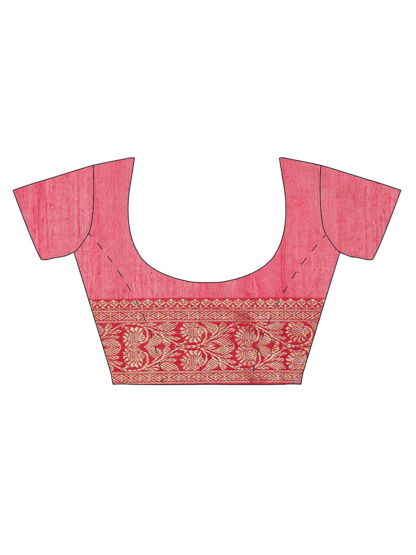 Pink Red Muslin Silk Jamdani Saree