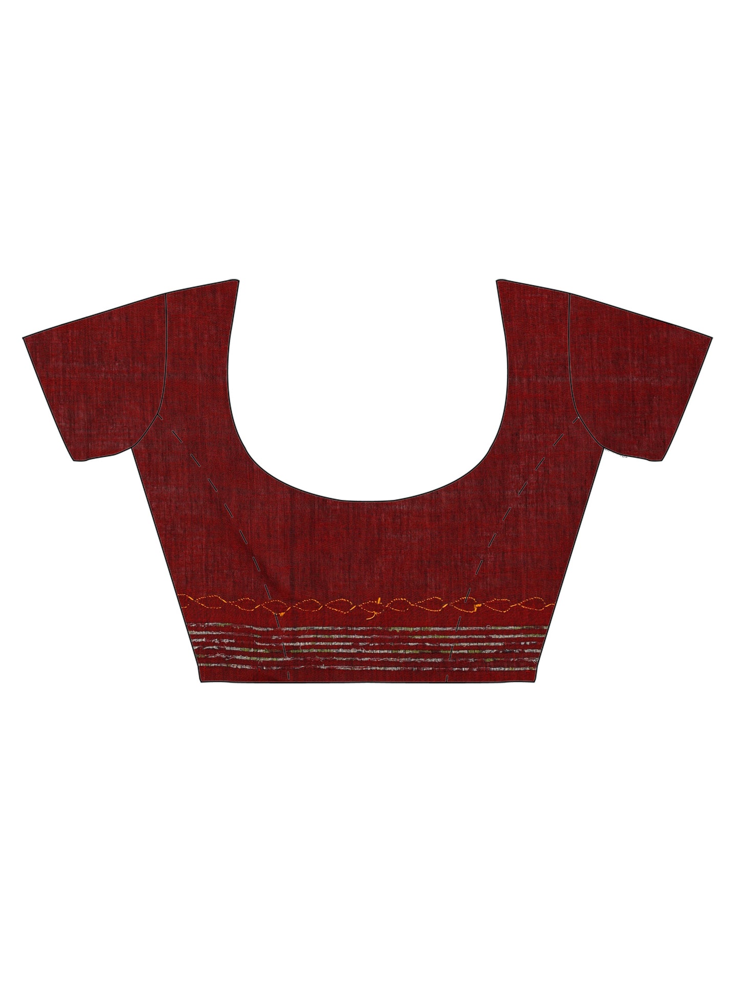 Maroon Kesh Kantha Saree