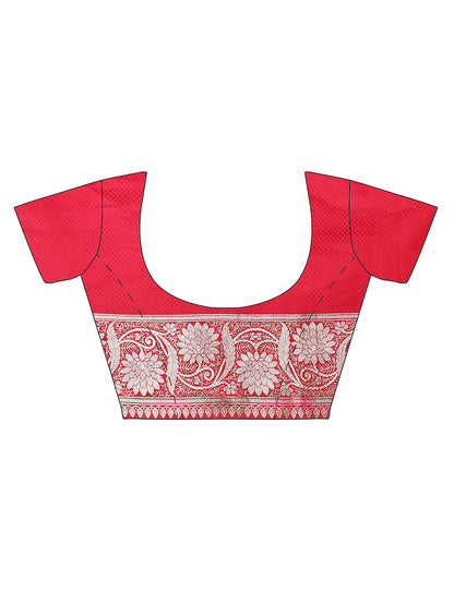 Red Pure Silk Banarasi Saree
