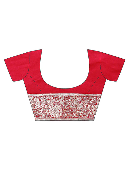 Red Pure Silk Banarasi Saree